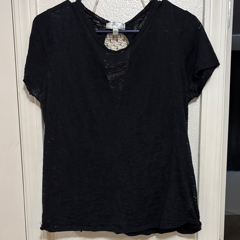 NYTT Black Textured Short Sleeve Tee